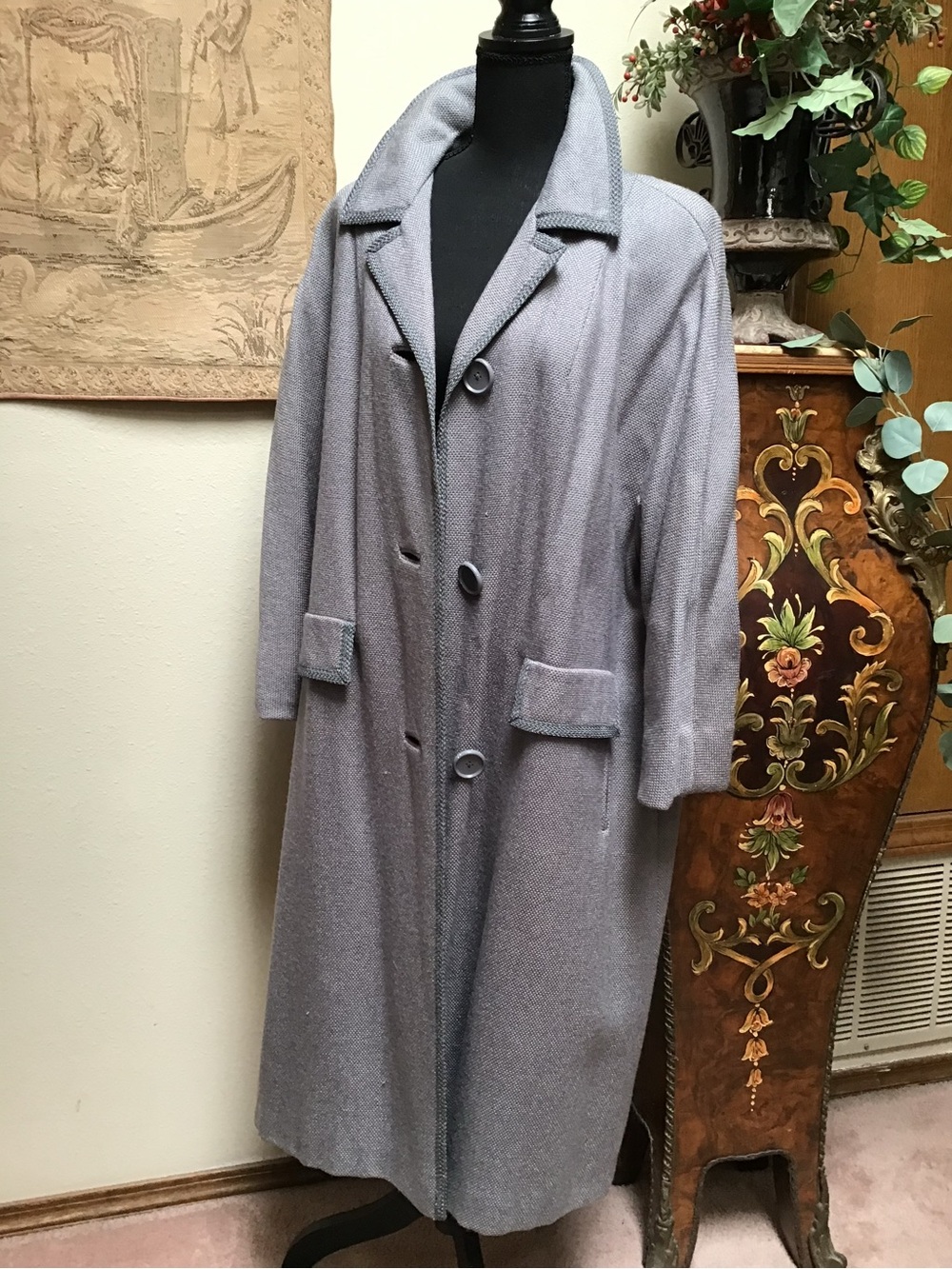 Classic Women's Gray Overcoat
